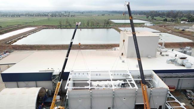 Construction of Australian Consolidated Milk’s cheese production facility at Girgarre.