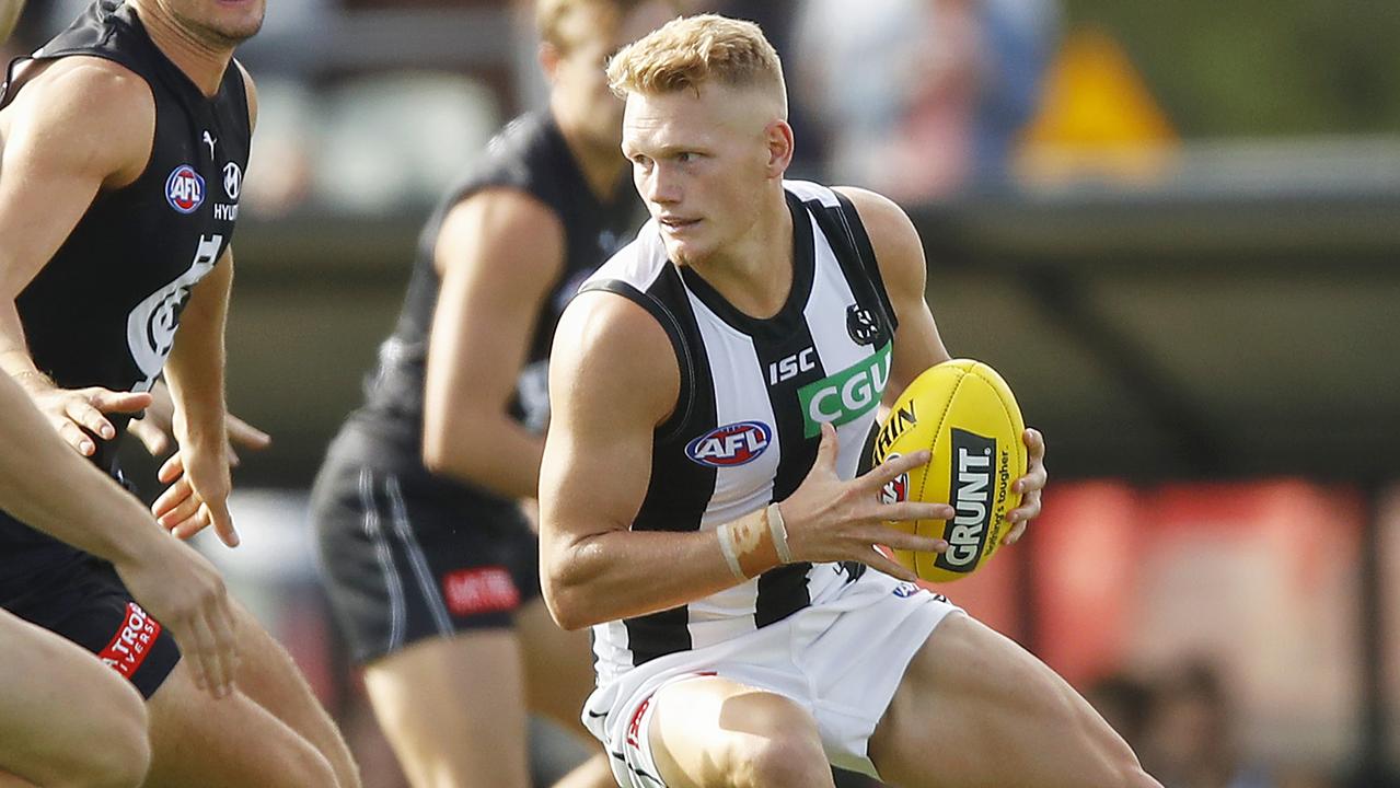 Collingwood’s Adam Treloar is set to miss Round 1. Picture: Daniel Pockett