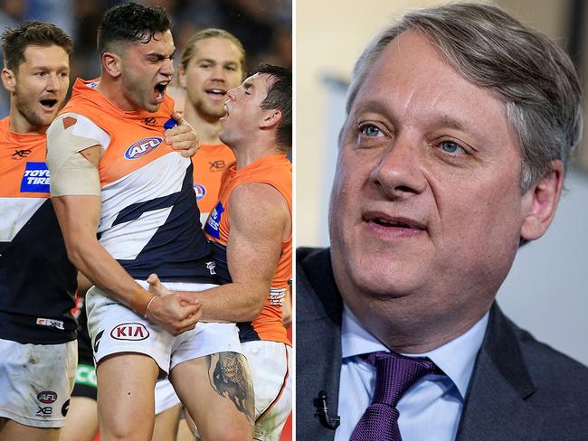Pimco's group chief investment officer Dan Ivascyn will be at the MCG tomorrow to cheer on the GWS Giants (left).