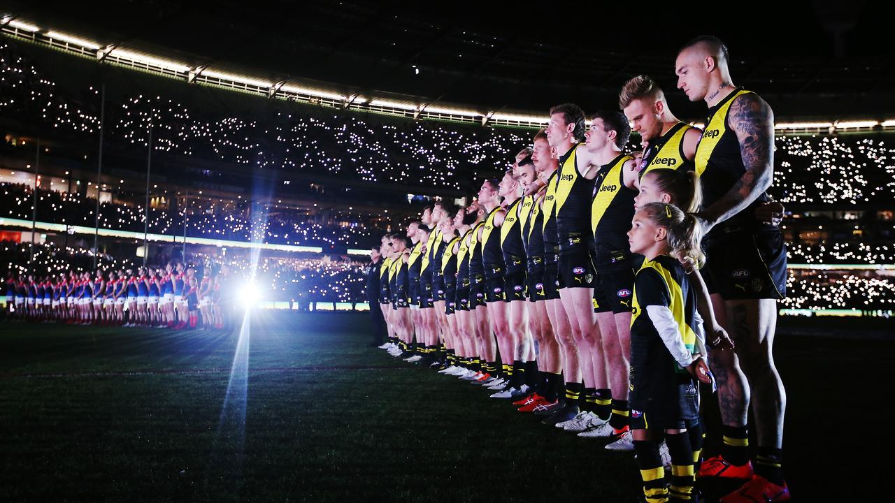 Melbourne and Richmond also attract a huge crowd for their Anzac Eve clash.