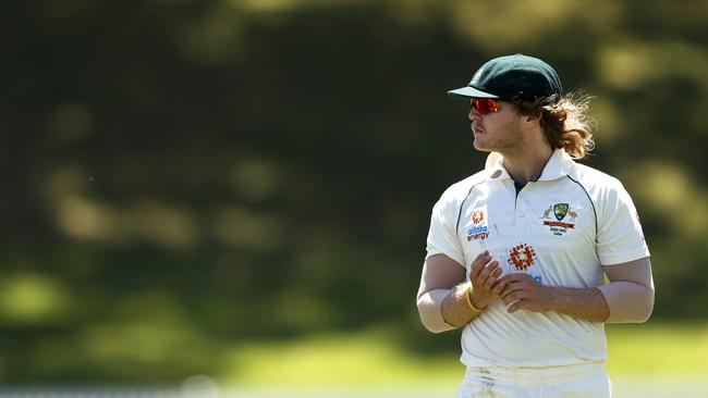 Australia's Will Pucovski in the field at Drummoyne Oval Picture: Phil Hillyard