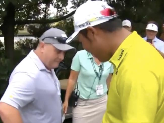 Golf champ’s miracle drive lands in fan’s shirt