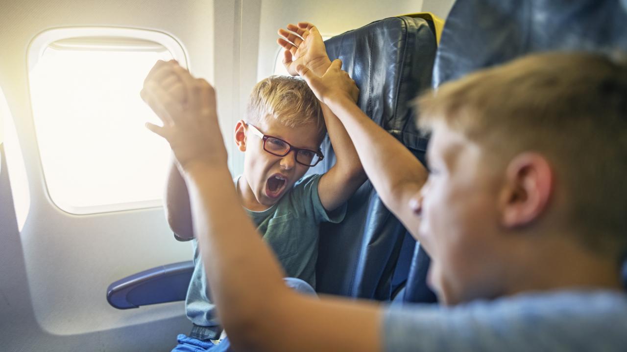 Naughty kids are a nightmare for their parents and other passengers.