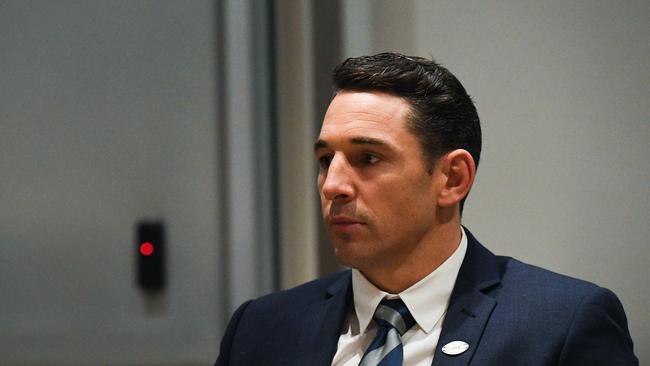 Billy Slater during the judiciary hearing. (AAP Image/Brendan Esposito)