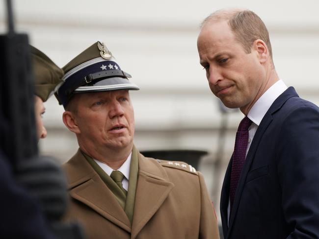 Prince William has travelled to Poland to thank troops near the Ukrainian border. Picture: Getty Images