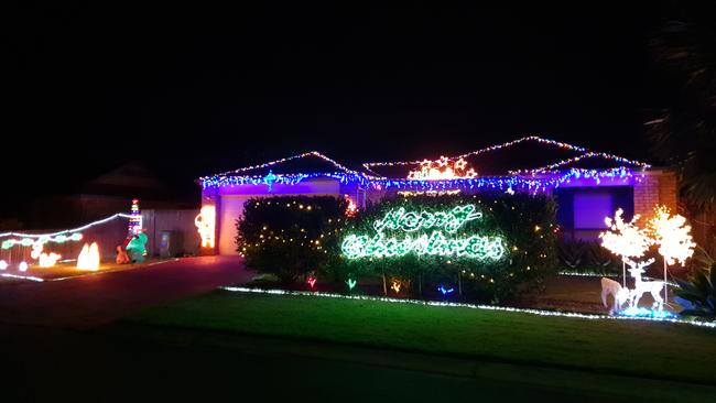 Dean Ainsworth said the Christmas lights are all for him. Picture: Supplied.