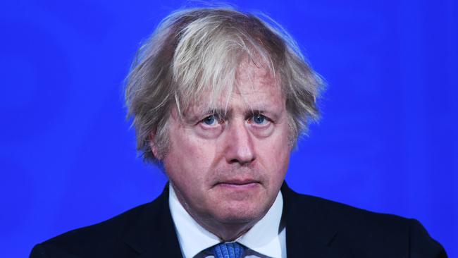 UK Prime Minister Boris Johnson speaks to the media at 10 Downing Street on the weekend. Picture; Getty Images