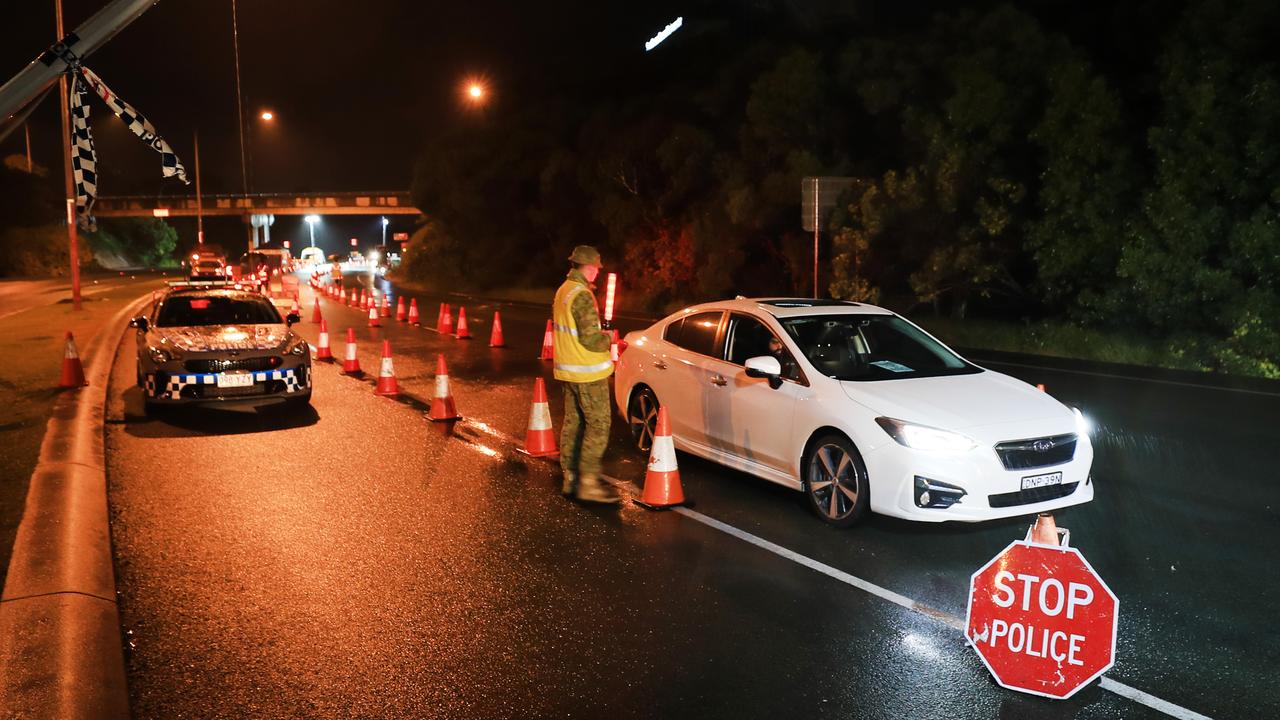 1AM 08/08/2020 – Queensland border checkpoint. Photo: Scott Powick Newscorp