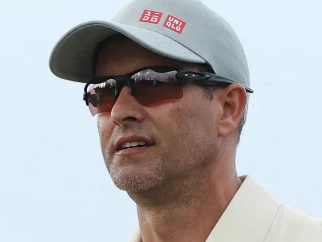 KAPALUA, HAWAII - JANUARY 02: Adam Scott of Australia reacts on the 13th greenduring the first round of The Sentry 2025 at Plantation Course at Kapalua Golf Club on January 02, 2025 in Kapalua, Hawaii.   Sarah Stier/Getty Images/AFP (Photo by Sarah Stier / GETTY IMAGES NORTH AMERICA / Getty Images via AFP)