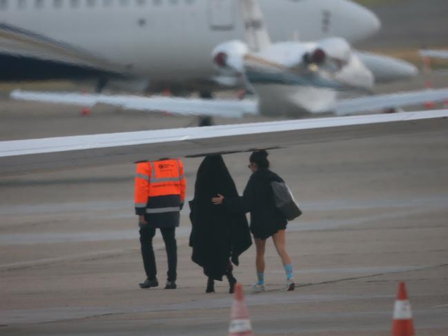 Kim Kardashian hastily leaves Paris with her assistant Steph Shep on a private jet at Le Bourget airport on 3 October 2016. Picture: Best Image/Diimex