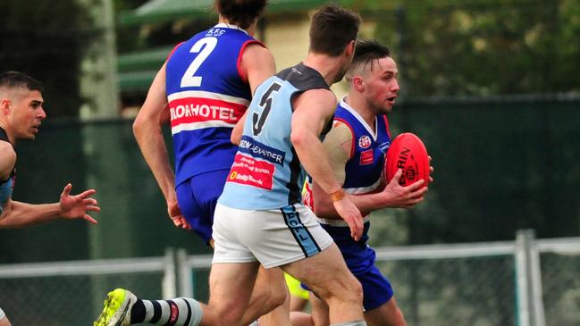 Zak Wunhym on the burst for Keilor in the EDFL’s top flight. Picture: Jamie Morey