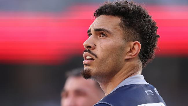 Rob Derby of the Cowboys looks on during the round six NRL match between South Sydney Rabbitohs and North Queensland Cowboys at Perth Stadium, on April 12, 2025, in Perth, Australia. (Photo by Paul Kane/Getty Images)