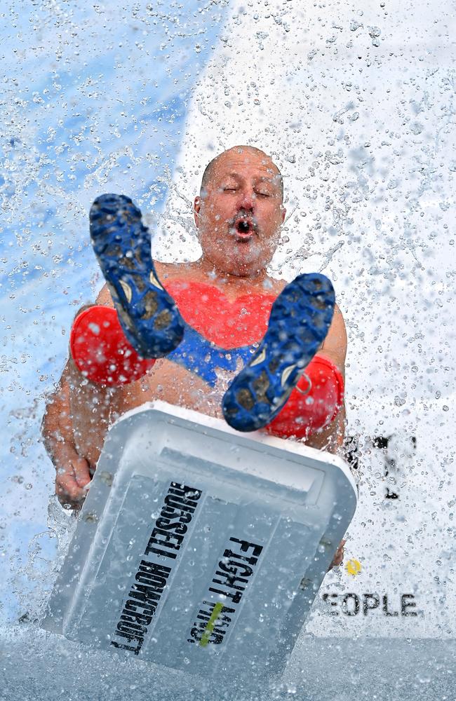 The broadcaster made an almighty splash. Picture: Quinn Rooney/Getty Images