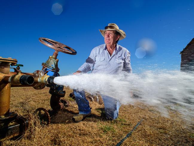 PICTURES HOLDING FOR COURIER MAIL USE ONLY -  Richmond QLD mayor John Wharton, says the likes of Glencore mining and other companies will affect the artesian bore water in the shire.