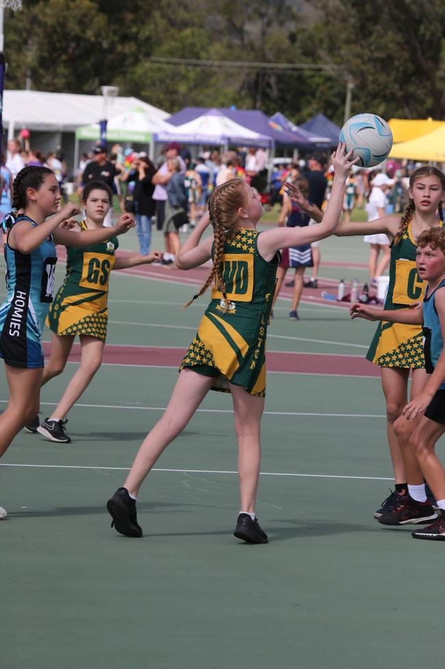 The Netball Qld Primary Schools Cup grand finals are being held at the Hinterland District Netball Association at Mudgeeraba. Picture: Mike Batterham.