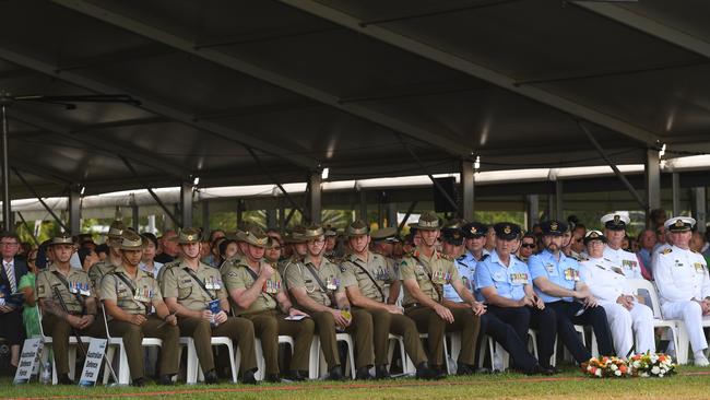 The 81st commemoration of the Bombing of Darwin held at the cenotaph on the esplanade. Picture: (A) manda Parkinson