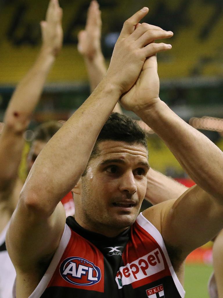 Leigh Montagna played in the St Kilda VS Collingwood AFL Grand Final and its replay. Picture: Wayne Ludbey