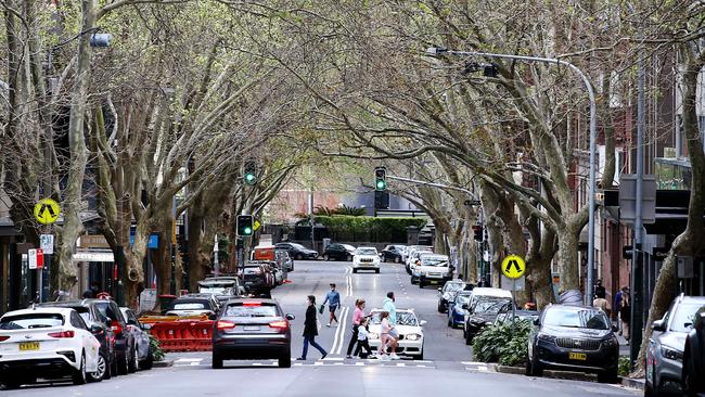 Luxury shops and restaurants line the street in the popular suburb. Picture: Jane Dempster