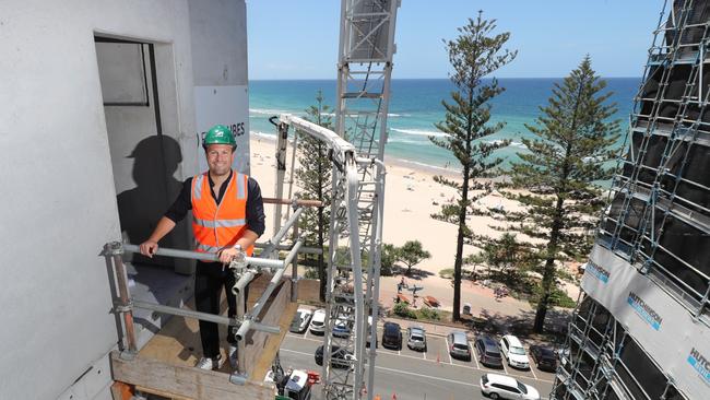 Developer David Calvisi says his eight full-floor Luna tower apartments have sold mostly to Melburnians. His neighbouring Norfolk apartments - with 13 of 15 sold - have mostly gone to Brisbane buyers. Picture Glenn Hampson