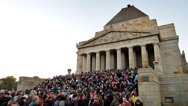 Crowds at the Shrine. Picture: Nicole Garmston