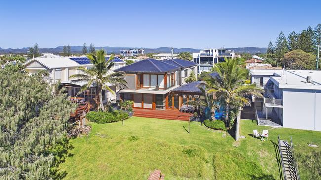 103-105 Hedges Avenue, Mermaid Beach, is set on a double block with a 20m beach frontage.