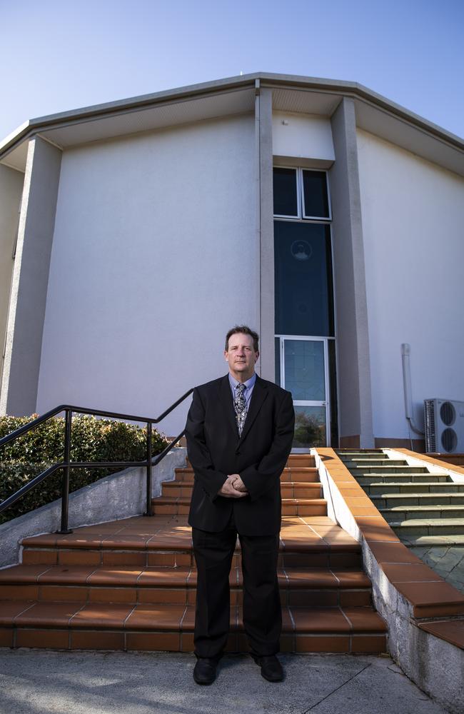 Fr Michael Twigg at Iona College. Picture: Mark Cranitch