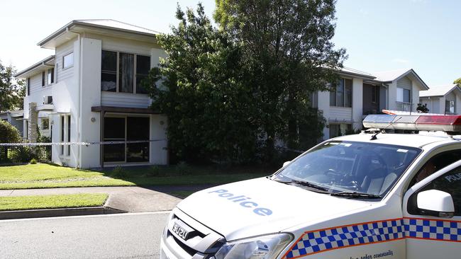 Adam Marriott’s body was found by emergency crews inside a Leichhardt St townhouse at Coomera. Picture: Tertius Pickard