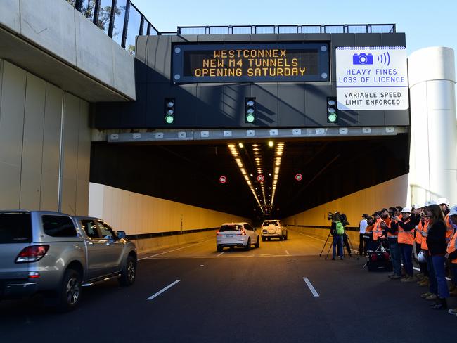 The new M4 tunnels have already slashed travel times between the east and west. Picture: AAP Image/Bianca De Marchi