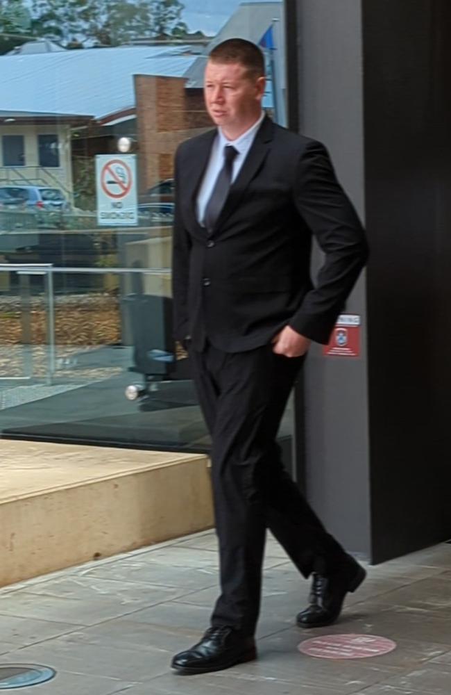 Tye Joshua Bickle, accused of murder, leaving the Ipswich Courthouse on October 12, 2022. Picture: Nicola McNamara