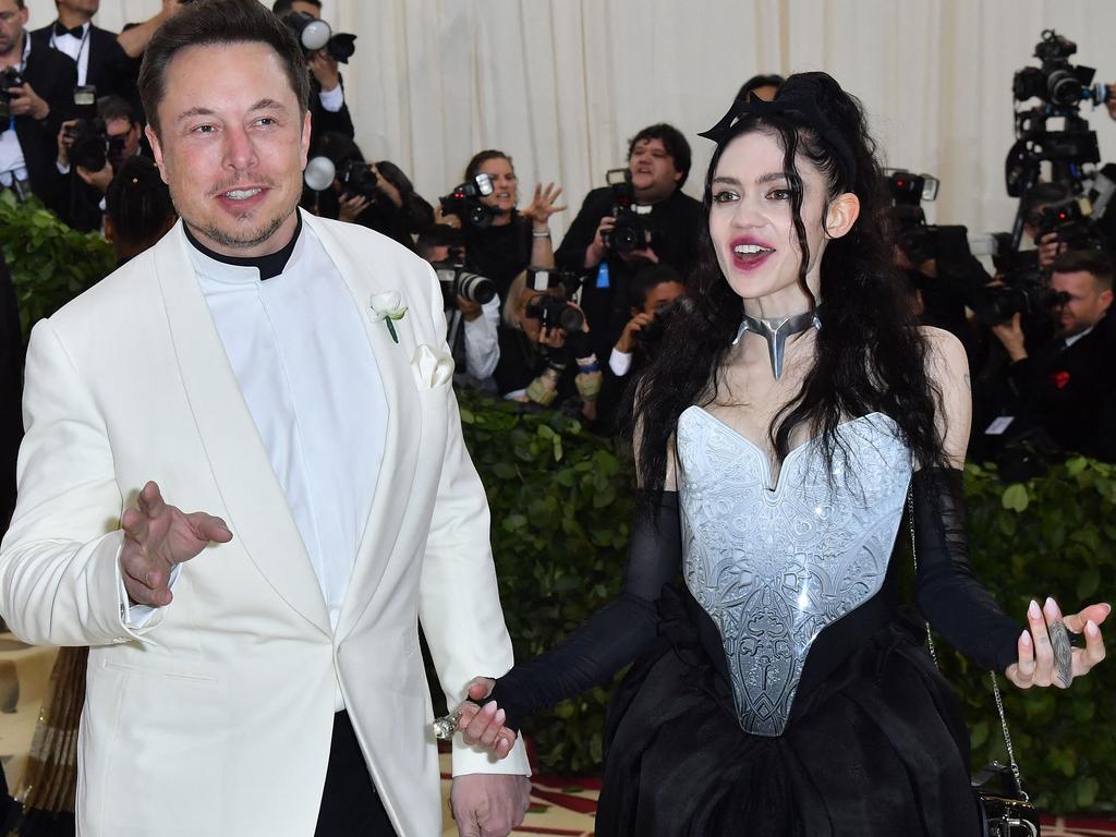 Elon Musk and Grimes arrive for the 2018 Met Gala at the Metropolitan Museum of Art in New York. Picture: AFP