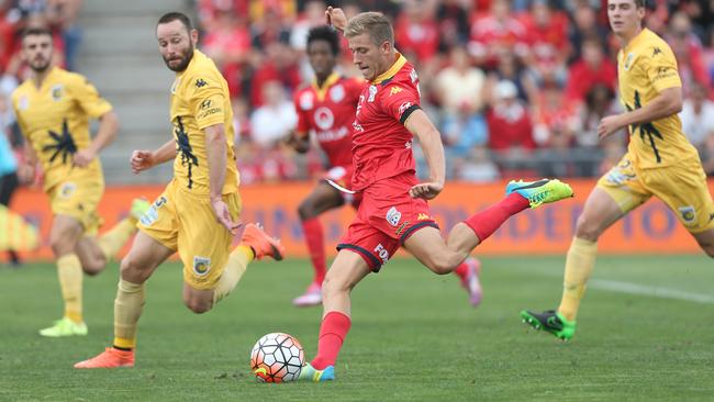 Midfielder Stefan Mauk left Adelaide United for Dutch side NEC Nijmegen in 2016. Picture: Stephen Laffer