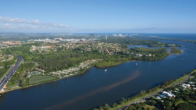 An aerial view of Tweed River.