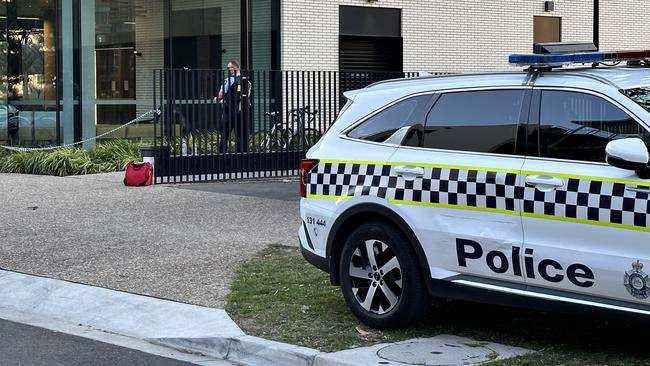 Police at the Australian National University on Monday after the alleged stabbing. Picture: Sam Turner