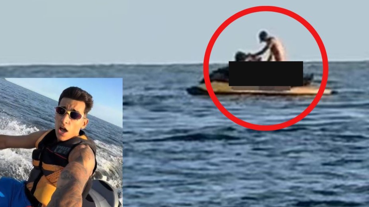 X-rated act filmed at sea on a jet ski