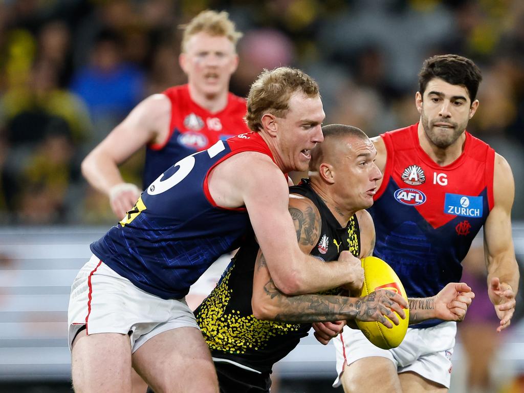 Harrison Petty has had a poor start to the year, with just one goal coming from five games. Picture: Dylan Burns/AFL Photos via Getty Images.