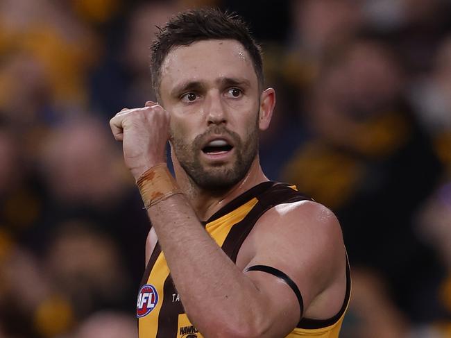 Triple premiership Hawk Jack Gunston has found a rich vein of form with 13 goals in his last four games. Picture: Darrian Traynor / Getty Images