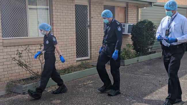 Police investigators on scene at Waterford West in Logan. Picture: Alex Treacy.