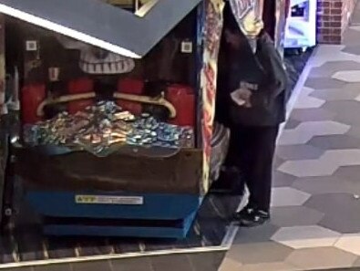 CCTV footage of Michael Pearce molesting a 15-year-old girl at the Funland arcade in Wollongong Central shopping centre. Picture: Supplied