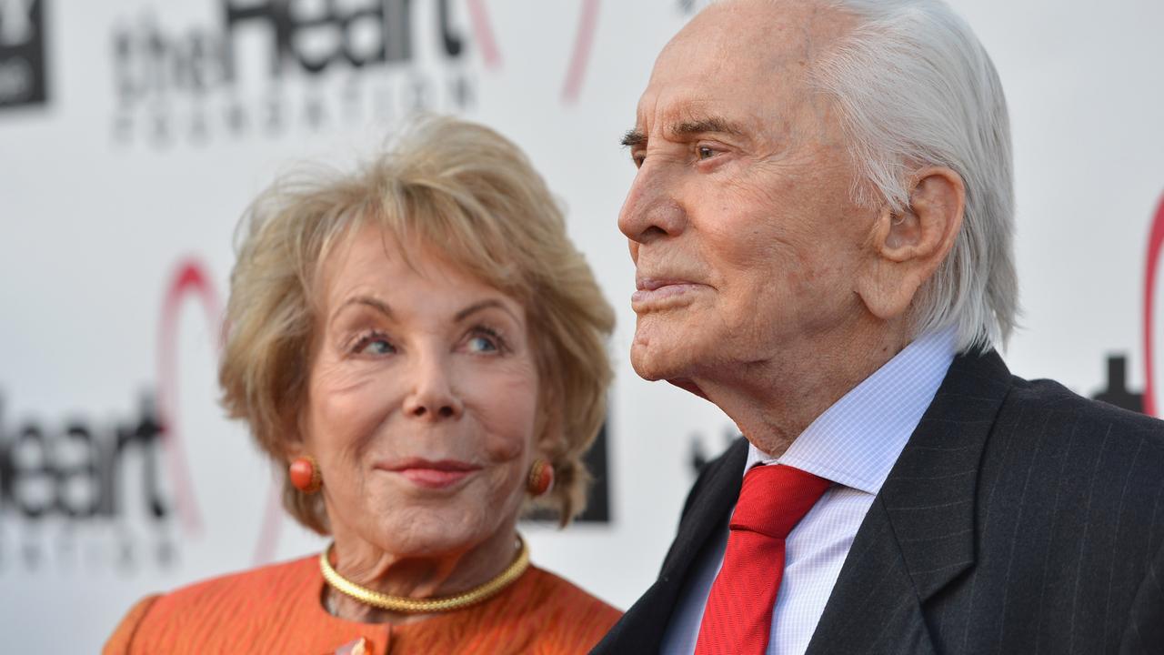 Kirk Douglas and his wife Anne in 2012. Douglas attributed his remarkable longevity to his “wonderful marriage” of more than six decades. Picture: AFP