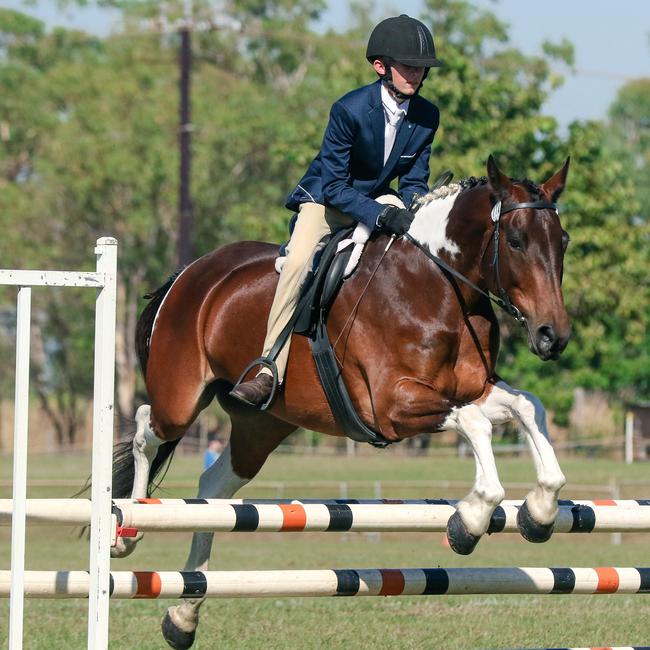 Harry Branson, 13, on Arrow competing on the third and final day of the Royal Darwin Show. Picture: Glenn Campbell