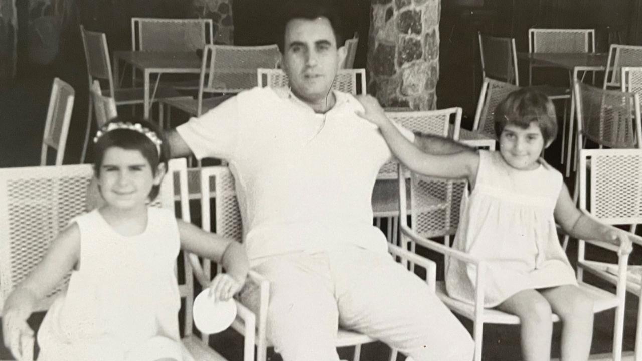 Harry Triguboff with his daughters Orna and Sharon on holiday. Picture: Supplied