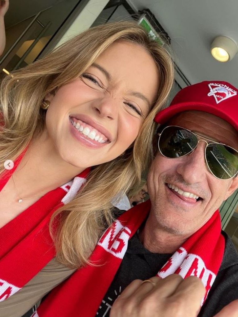 Sydney Sweeney with ’90s rom-com star Dermot Mulroney. Picture: Instagram