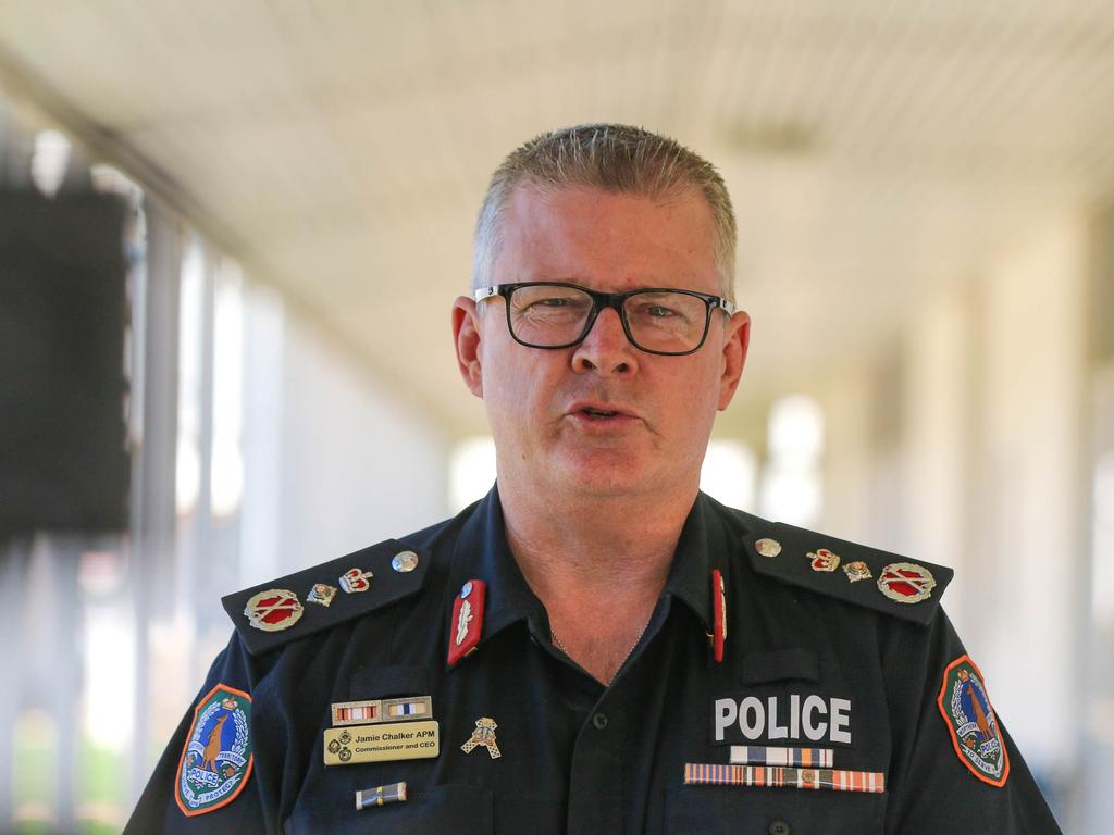 NT Police Commissioner Jamie Chalker said the two sisters were fined for breaching the Covid-19 directions. Picture: Glenn Campbell