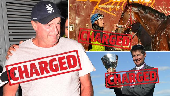 Racing Victoria stewards have issued 12 charges against licensed trainers Darren Weir and Jarrod McLean and licensed foreperson Tyson Kermond.