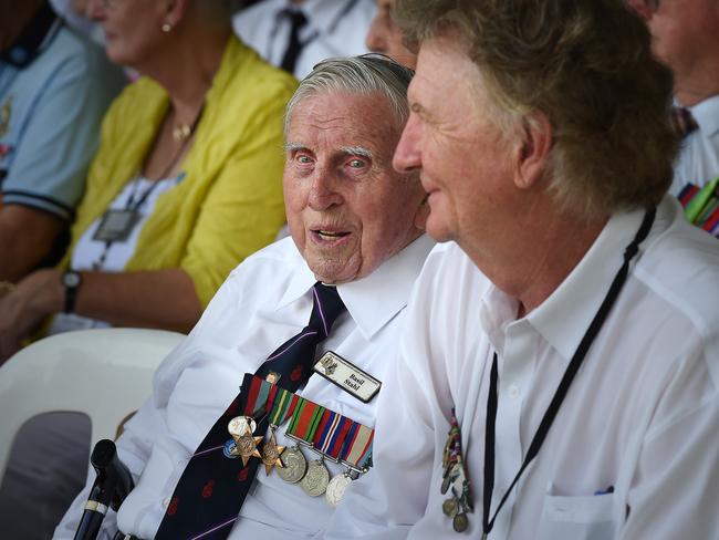 Bombing of Darwin Memorial Service, Bicentennial Park. Basil Stahl takes in the ceremony. PICTURE: Patrina Malone