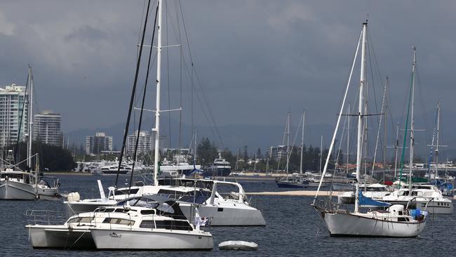 Have you noticed the boaties living on the Broadwater? Pic by David Clark