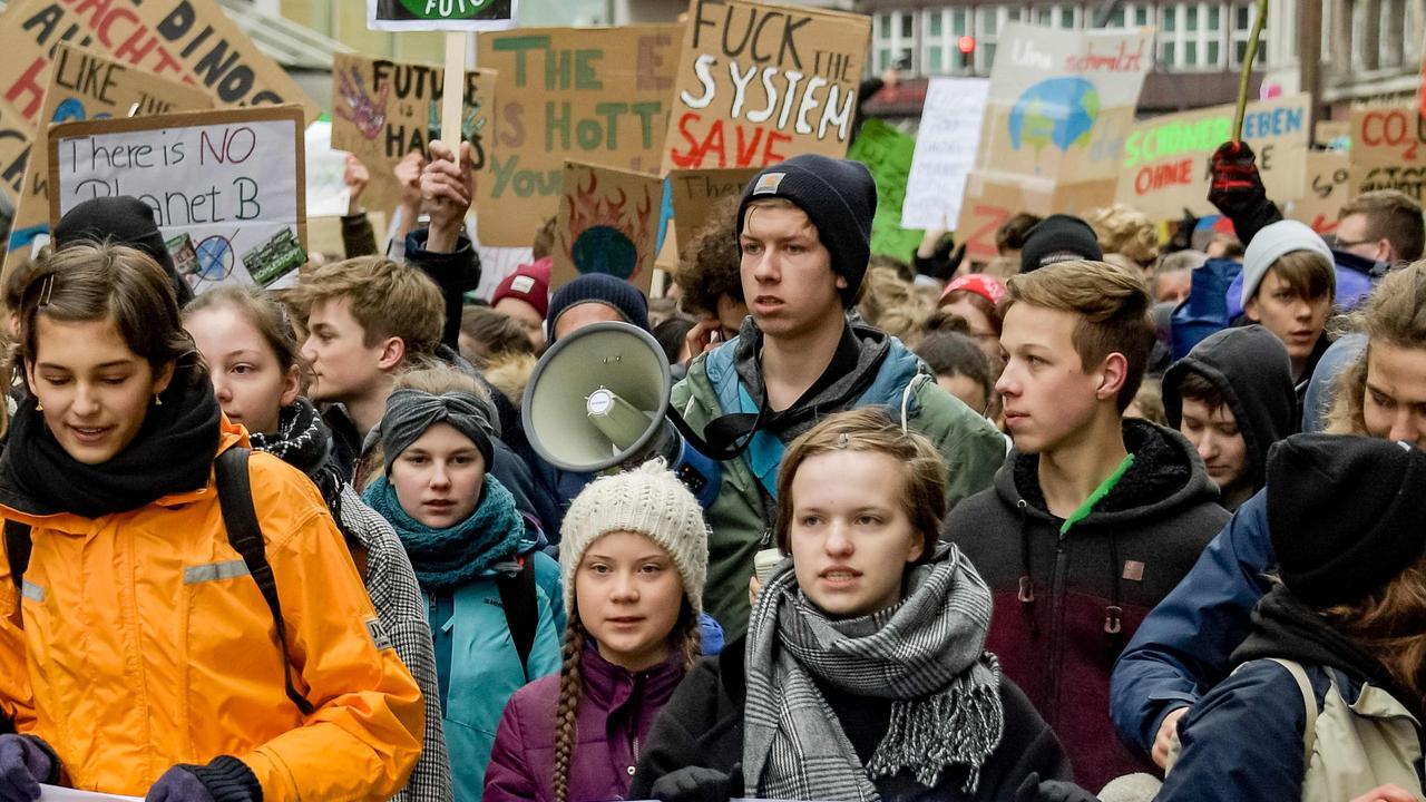 Children around the world have been taking part. Picture: Axel Heimken/AFP