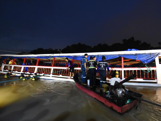 At least 10 people are missing after a ferry capsized in Thailand. Picture: AFP/Daily News