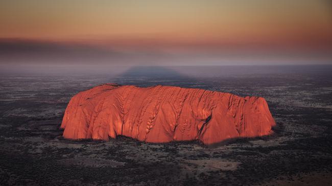 Uluru is a sight to behold from the air.