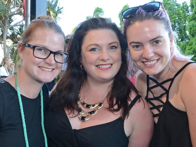 Jaqi Kair, Lisa Maddison, Claire Sewell at launch of Bleach Festival at Arts Centre Gold Coast, Broadbeach. Picture: Regina King